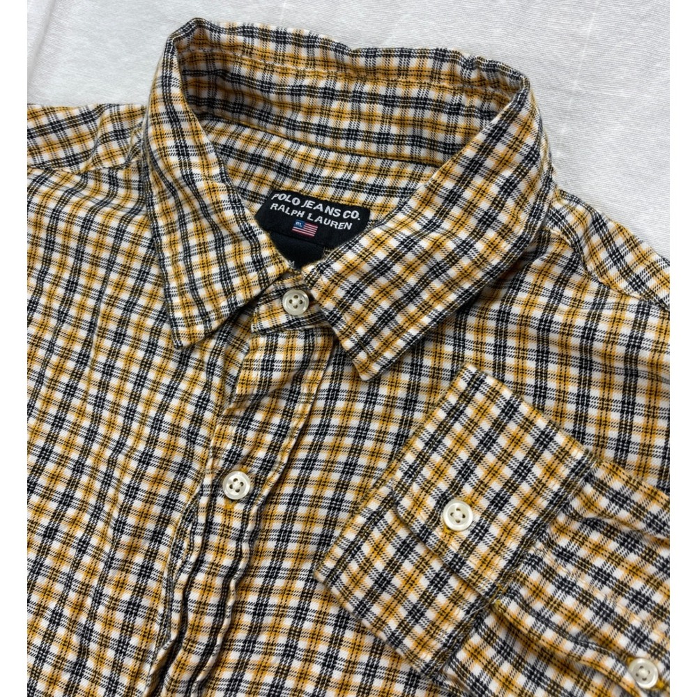 Vintage Polo Jeans Co Ralph Lauren‎ Men's M Plaid Flannel Button Up Shirt